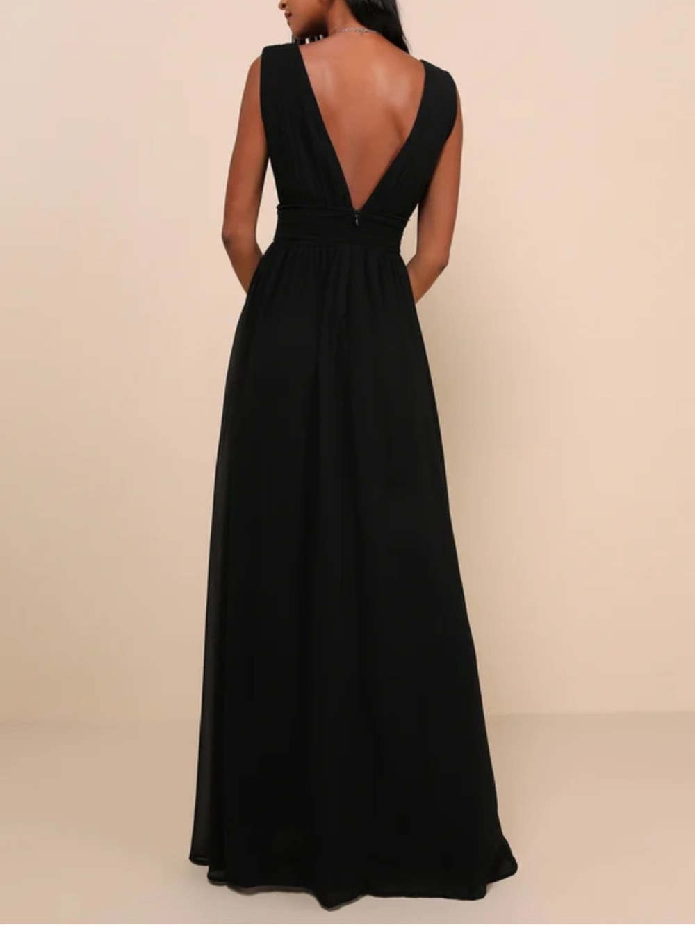 Lulu's Heavenly Hues Black Maxi Dress large $99 still on lulus site - Picture 11 of 13